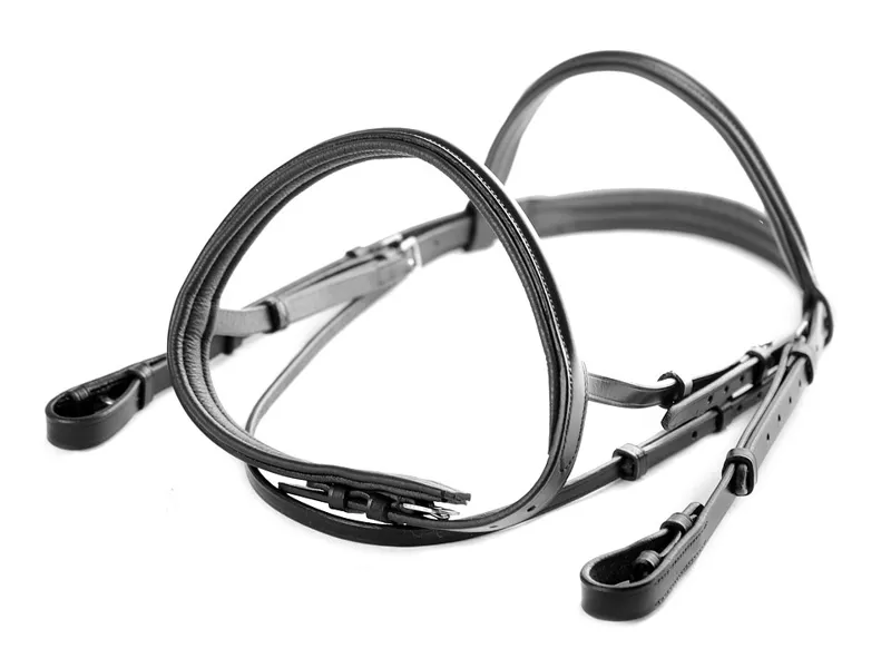 Ascot by Dever Comfort Padded Show Bridle in Black-5